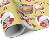 Foto Sjabloon Grandparent Santa en Snowman Cadeaupapier (Rol Hoek)