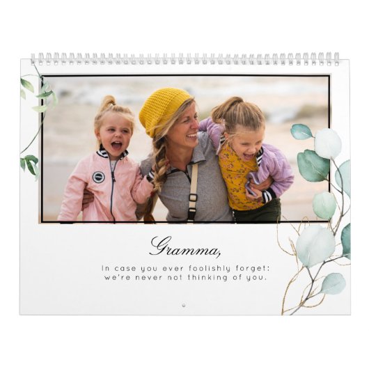 Foto Sjabloon Greenery Grandma ID931 Kalender (Hoes)