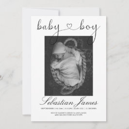 Foto Sjabloon Harde Typografie Nieuwe Baby Boy