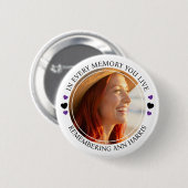 Foto sjabloon Herdenkingsherinnering Ronde Button 5,7 Cm (Voorkant /achterkant)