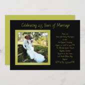 Foto Sjabloon Jubileum Vows Party Kaart (Voorkant / Achterkant)