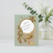  foto-sjabloon met kersttintage feestdagenkaart (Staand voorkant)