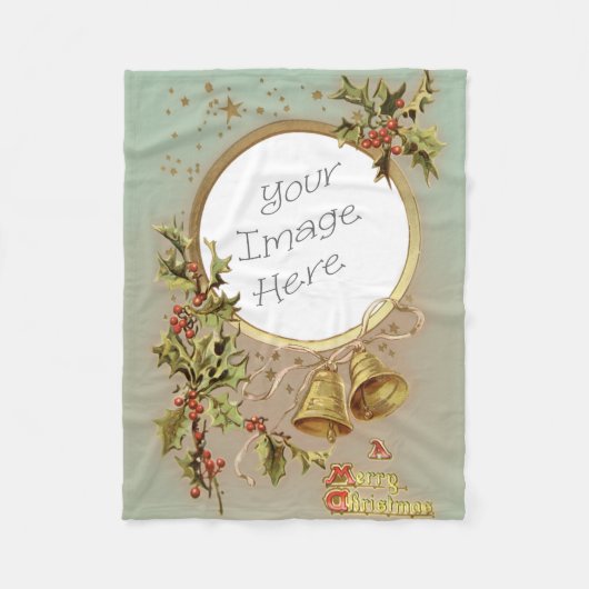  foto-sjabloon met kersttintage fleece deken (Voorkant)