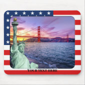 Foto Sjabloon Verenigde Staten Vrijheidsbeeld Muis Muismat (Voorkant)