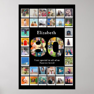 Foto sjabloon voor 80ste verjaardag poster