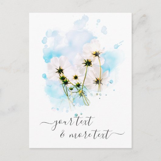 *~* Foto SKY Pink Flowers FLORAL AR15 Briefkaart (Voorkant)