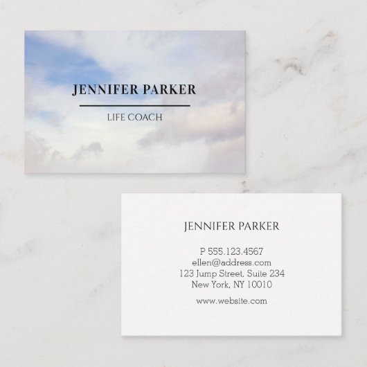 Foto Sky Visitenkarte Visitekaartje (Voorkant / Achterkant)