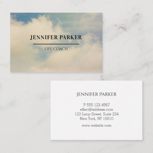 Foto Sky Visitenkarte Visitekaartje (Voorkant / Achterkant)