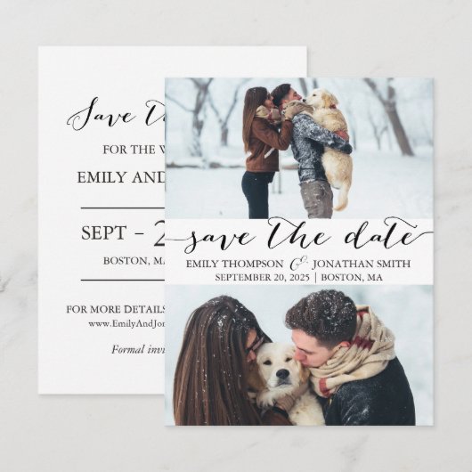 Foto Sla de datum Kaart met twee Afbeeldingen (Voorkant / Achterkant)