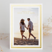 Foto Sla de datum op Minimal Elegant lijsten Gold Folie Uitnodiging