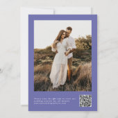 Foto Sla de datum Paarse Lavendel QR-codes op Save The Date (Achterkant)