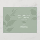 Foto Sla de datum Sage Green op Aankondigingskaart (Voorkant)
