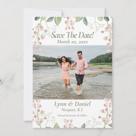 Foto Sla de datum van de huwelijksaankondiging op Save The Date (Voorkant)