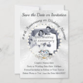 Foto Sla de datummagneten bruiloft of JUBILEUM op Magnetische Uitnodiging (Voorkant)