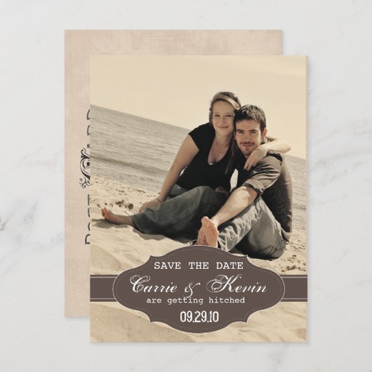  foto Sla de Sjabloon Datum kaart op (Voorkant / Achterkant)