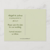 foto slaat de datum op aankondigingskaart (Achterkant)