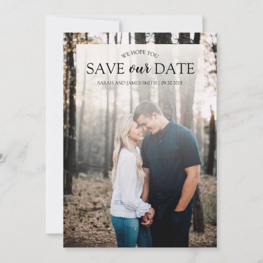 foto slaat de datum op save the date (Voorkant)