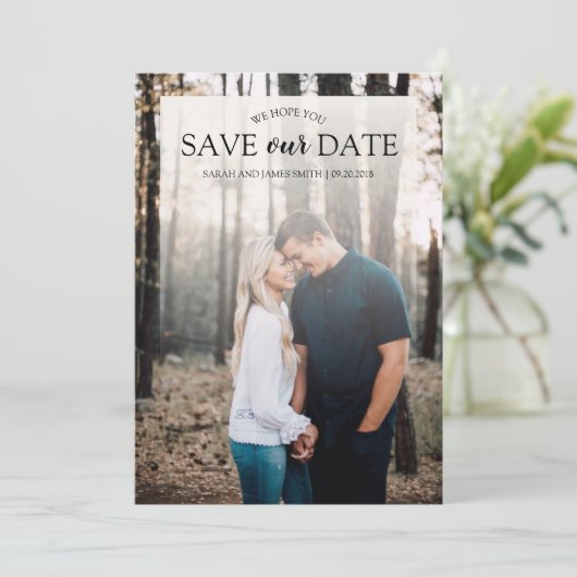 foto slaat de datum op save the date (Staand voorkant)