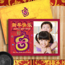 Foto Slang Chinese Maan Nieuwjaar 2025 Red Bold