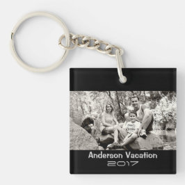 Foto Sleutelhanger Family Vacation Modern Black