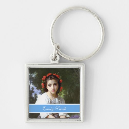 foto-sleutelhanger, hemelsblauw sleutelhanger (Voorkant)