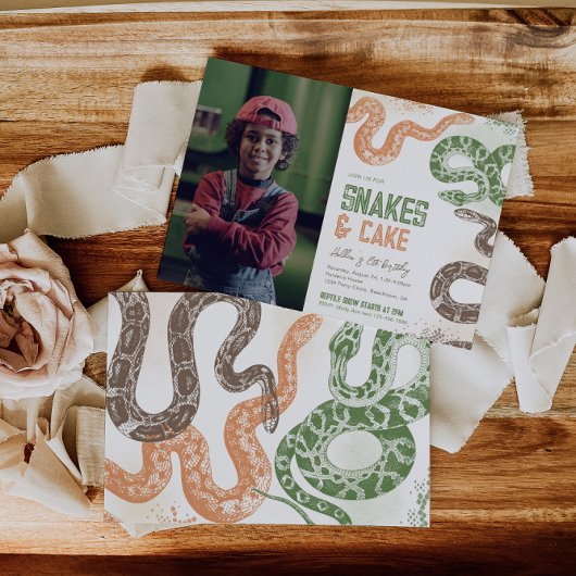 Foto Snake Verjaardagsuitnodigingen Kaart