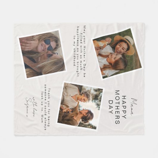 Foto Snapshot Moederdag Fleece Deken (Voorkant (Horizontaal))