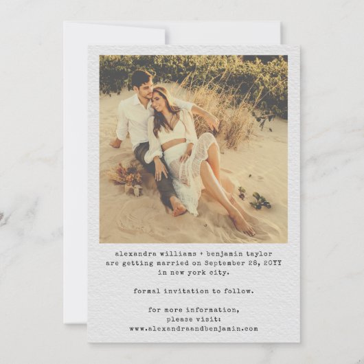 foto Snapshots Washi Tape Wedding Save The Date (Achterkant)