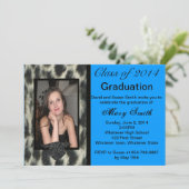 Foto: Sneeuwleopard Afstuderen Uitnodiging (Staand voorkant)