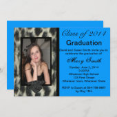 Foto: Sneeuwleopard Afstuderen Uitnodiging (Voorkant / Achterkant)