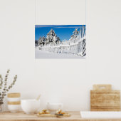 Foto Sneeuwskisfentie Poster (Keuken)