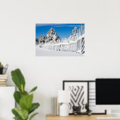 Foto Sneeuwskisfentie Poster (Thuiskantoor)