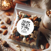 Foto Sneeuwvlokken Kerstmis Meneer en Mevrouw Ronde Sticker