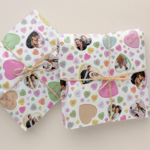 Foto Snoep Heart Valentijnsdag Gift Wrap Cadeaupapier