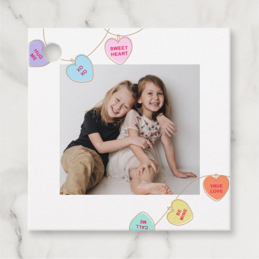 Foto Snoep Valentijnsdag Bedankjes Labels (Voorkant)