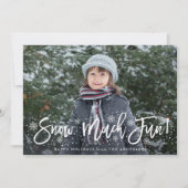 Foto Snow Much Fun Feestdagenkaart (Voorkant)