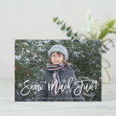Foto Snow Much Fun Feestdagenkaart (Staand voorkant)