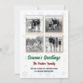 Foto Snowflake Instagram Collage Christmas Kaart (Voorkant)