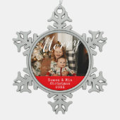 foto Snowflake-omhuld versiering Tin Sneeuwvlok Ornament (Voorkant)