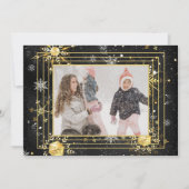 Foto Snowflakes Moderne Holiday Kaart (Voorkant)