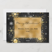 Foto Snowflakes Moderne Holiday Kaart (Achterkant)