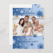 Foto Snowflakes Season's Greetings Briefkaarten (Voorkant / Achterkant)