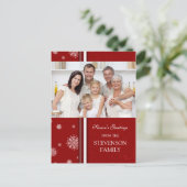 Foto Snowflakes Season's Greetings Briefkaarten (Staand voorkant)