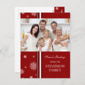 Foto Snowflakes Season's Greetings Briefkaarten (Voorkant / Achterkant)