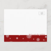 Foto Snowflakes Season's Greetings Briefkaarten (Achterkant)