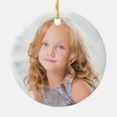 Foto Snowman Face Keramisch Ornament (Achterkant)