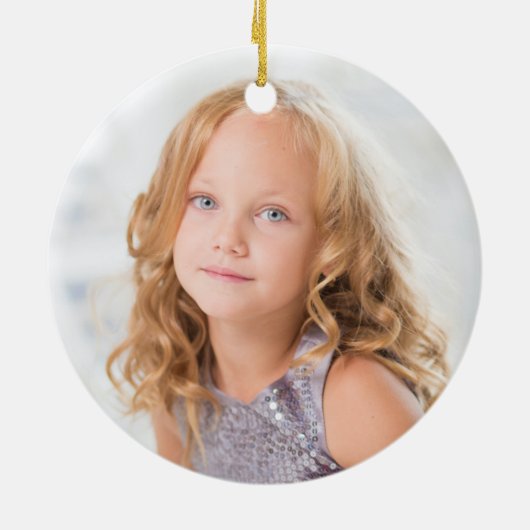 Foto Snowman Face Keramisch Ornament (Achterkant)