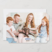 Foto Snowy Mountains Merry Kerstfeestay Card Feestdagenkaart (Achterkant)