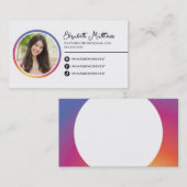 FOTO SOCIAL MEDIA influencer ronde headshot Visitekaartje (Voorkant / Achterkant)