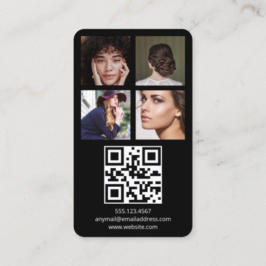 Foto Social Media Zwart Visitekaartje (Achterkant)